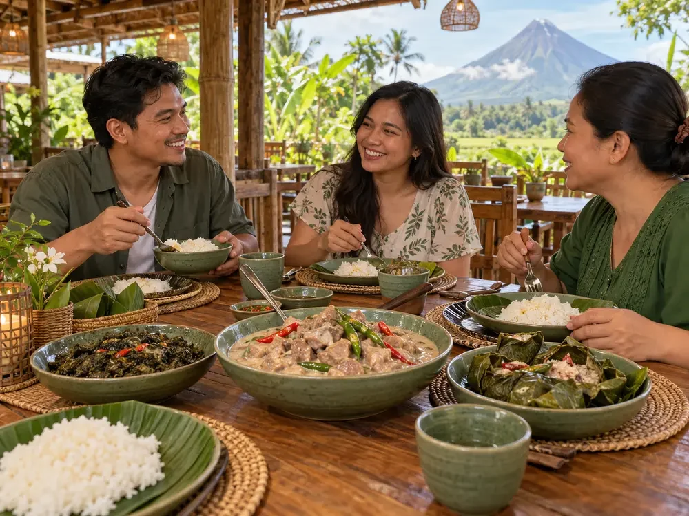 A local dining setting in Albay